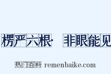 楞严六根·非眼能见是什么意思的图片